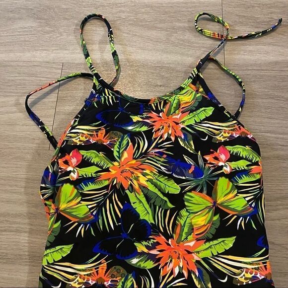 Ekauaer tropical palm tree one piece bathing suit XL - Picture 2 of 8